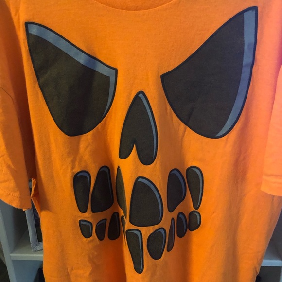 🎃Men’s Halloween Pumpkin Face Orange and Black - Picture 3 of 4